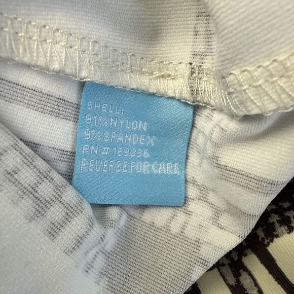 J. McLaughlin Catalina Knit Top Women Large Collar Henley Plaid Stretch Classic - Picture 6 of 10